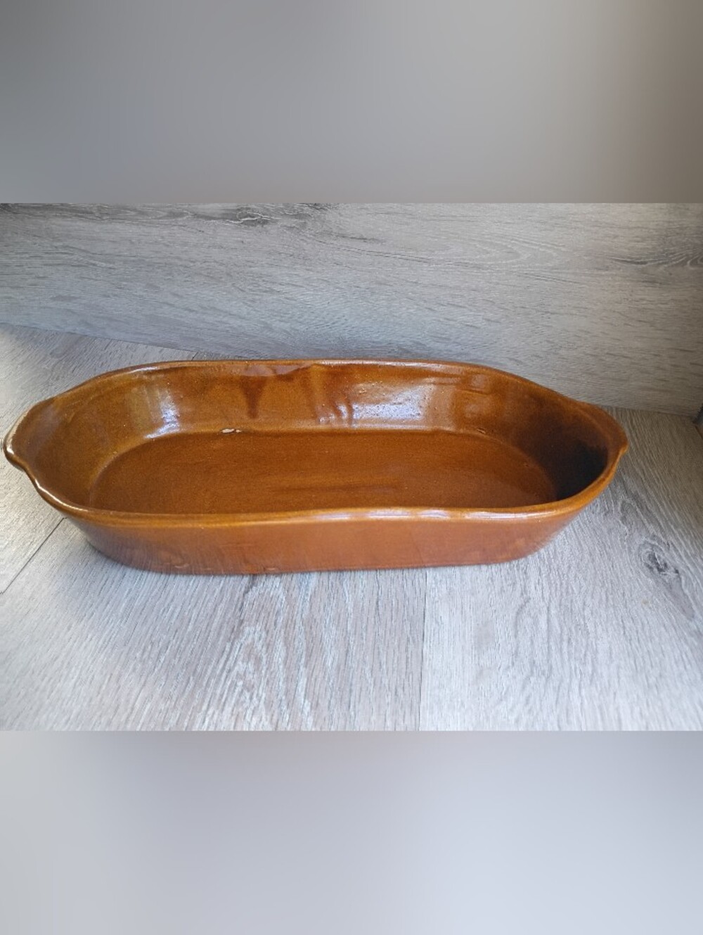 Kentucky ByBee Pottery Casserole Dish Handcrafted Salt Glazed Stamped Oblong